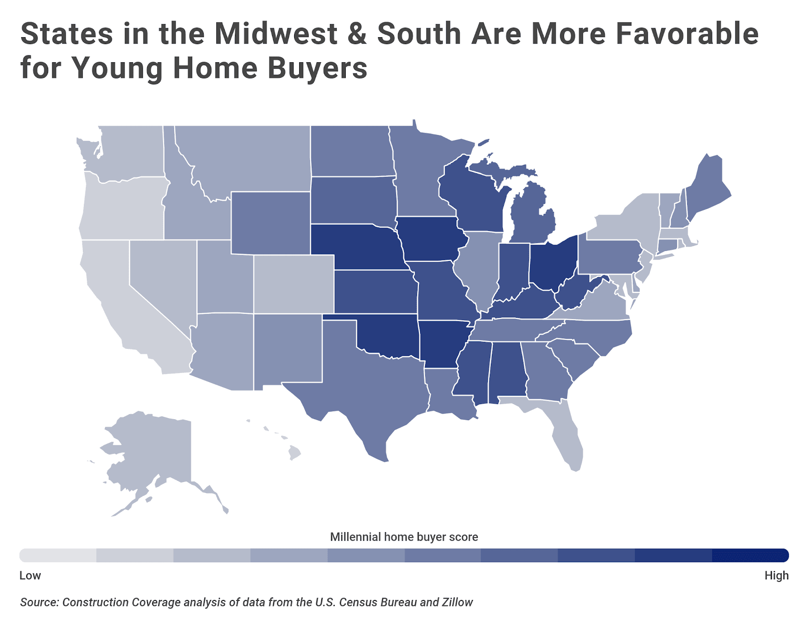 Chart2 Best and worst states for millennial home buyers