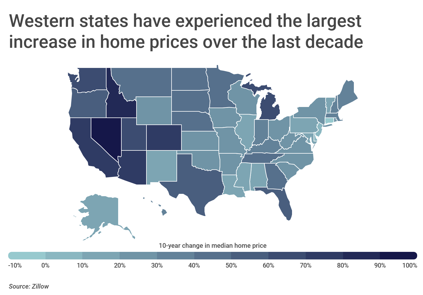 Chart2 Largest rise in home price by state