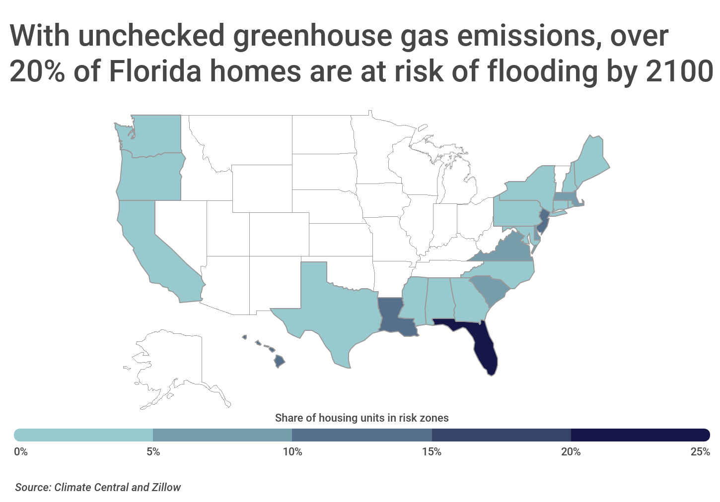 Chart3 Over 20 of Florida homes could be at risk of flooding by 2100
