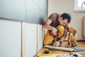 Man working home improvement