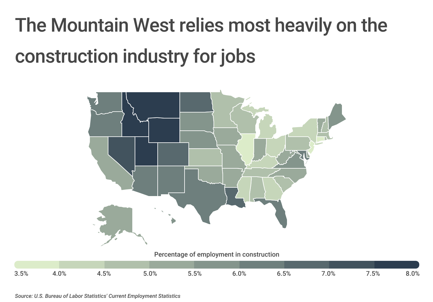 Chart3_Mountain West relies most heavily on construction industry for jobs