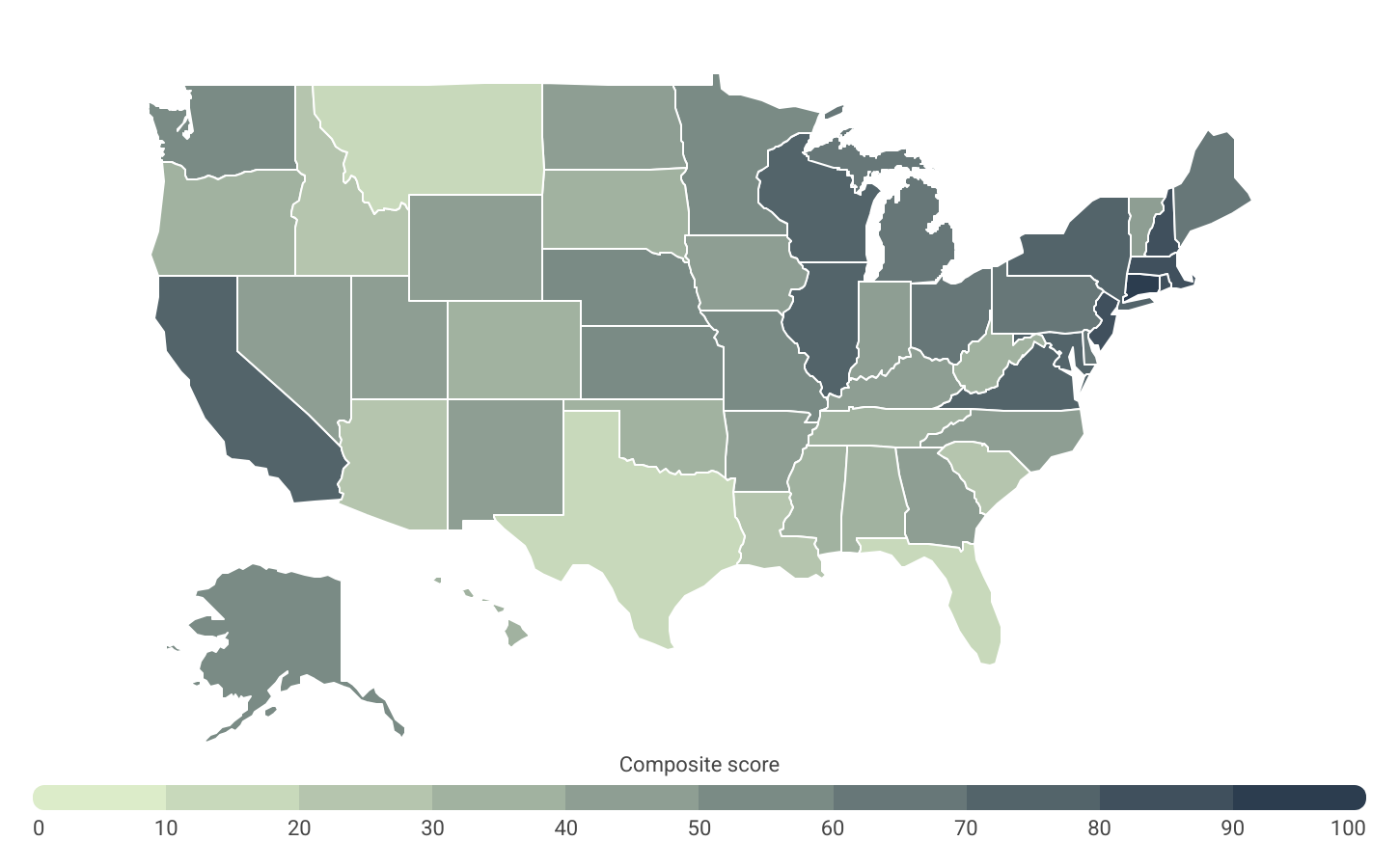 States in the Northeast and California are home to some of the hottest real estate markets