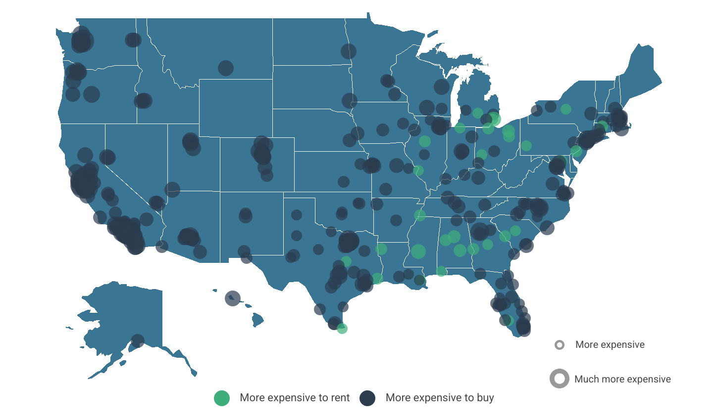 Residents in California & Washington will pay the largest premium to buy