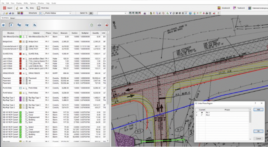 AGTEK Takeoff Interface Screenshot