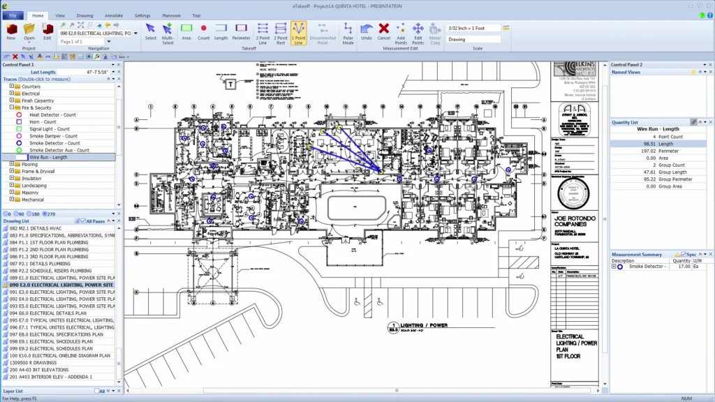 eTakeoff Takeoff Software Interface Screenshot
