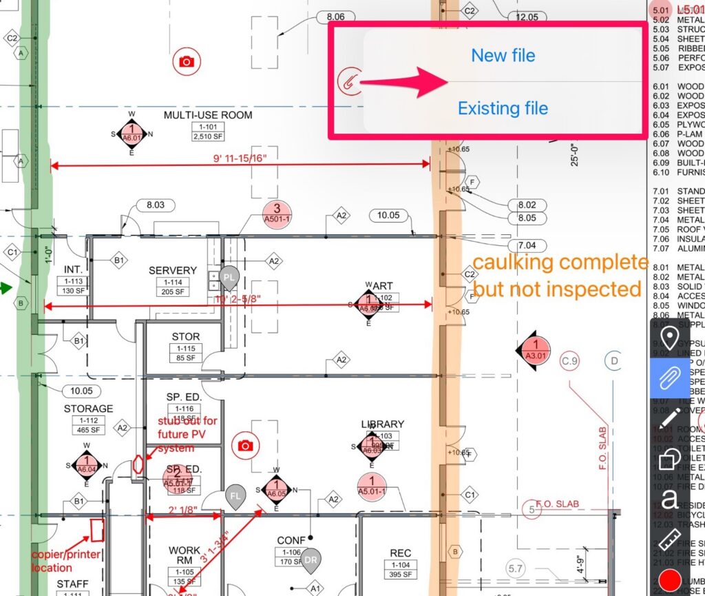 Fieldwire Project Management Software Mobile Plan Markup Screenshot