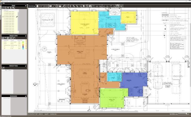 PrebuiltML Takeoff for Flooring Interface Screenshot