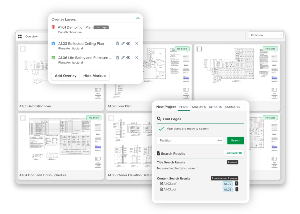 STACK Takeoff Multiple Projects Interface Screenshot
