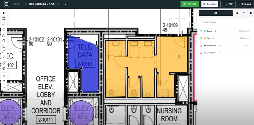 Togal.AI Takeoff Tool Interface Screenshot